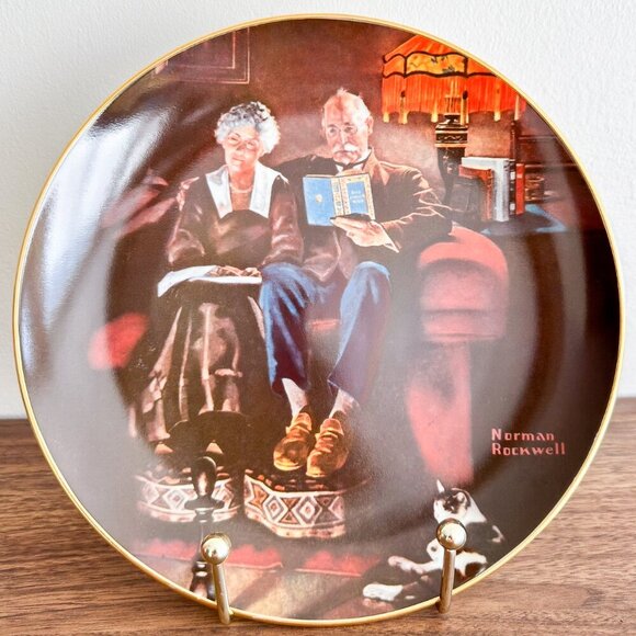 Norman Rockwell “Evening’s Ease” Plate #9035D Bradex 84‑R70‑6.4 - Picture 2 of 6